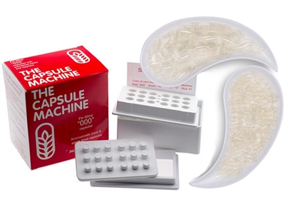 CAPSULE MACHINE Capsule Filler Size 000 + 500 Gel Caps