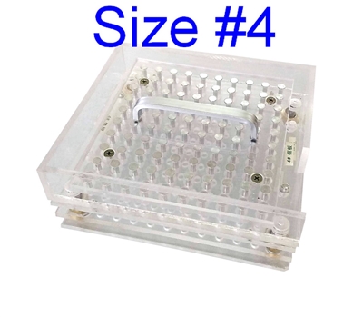 Perspex Capsule Machine Size #4 Empty Capsule Filler - 100 Holes with Tamper